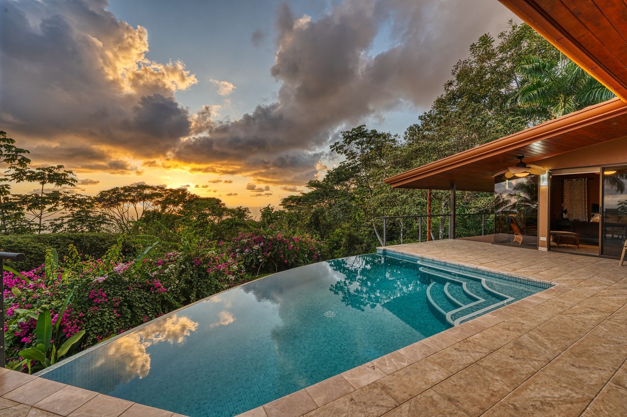 Ocean View 3 Bedroom and 2.5 Bath Home in Sought After Escaleras, Dominical