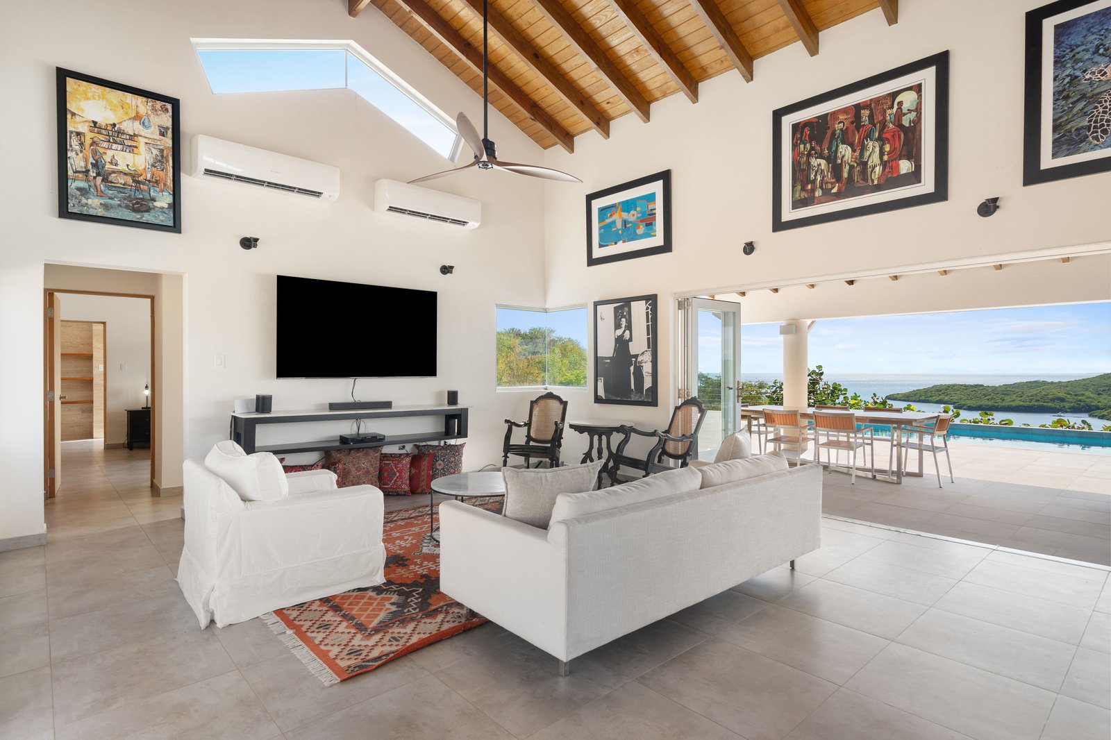 The light-filled living area