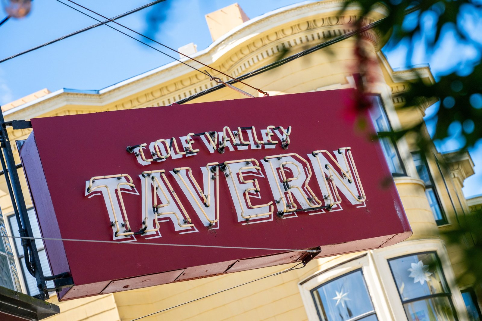 Cole Valley Tavern sign on Cole Street, San Francisco