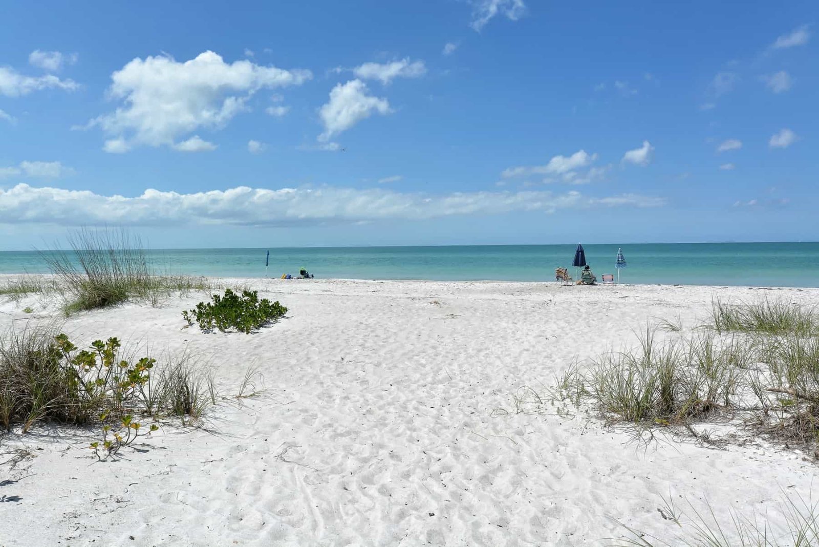 White sand beach on Longboat Key Florida