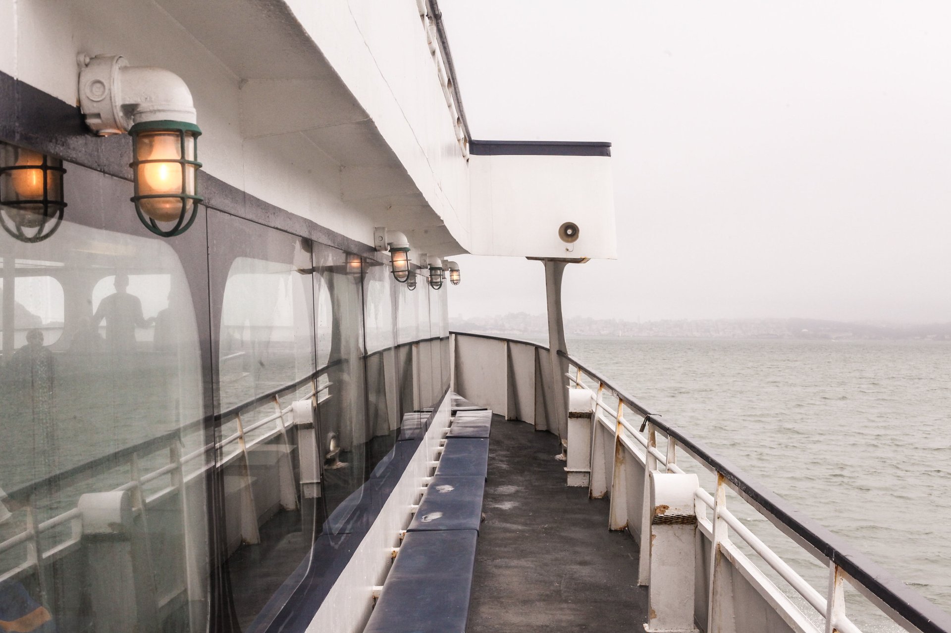 Passenger ferry crossing the bay from Tiburon to San Francisco