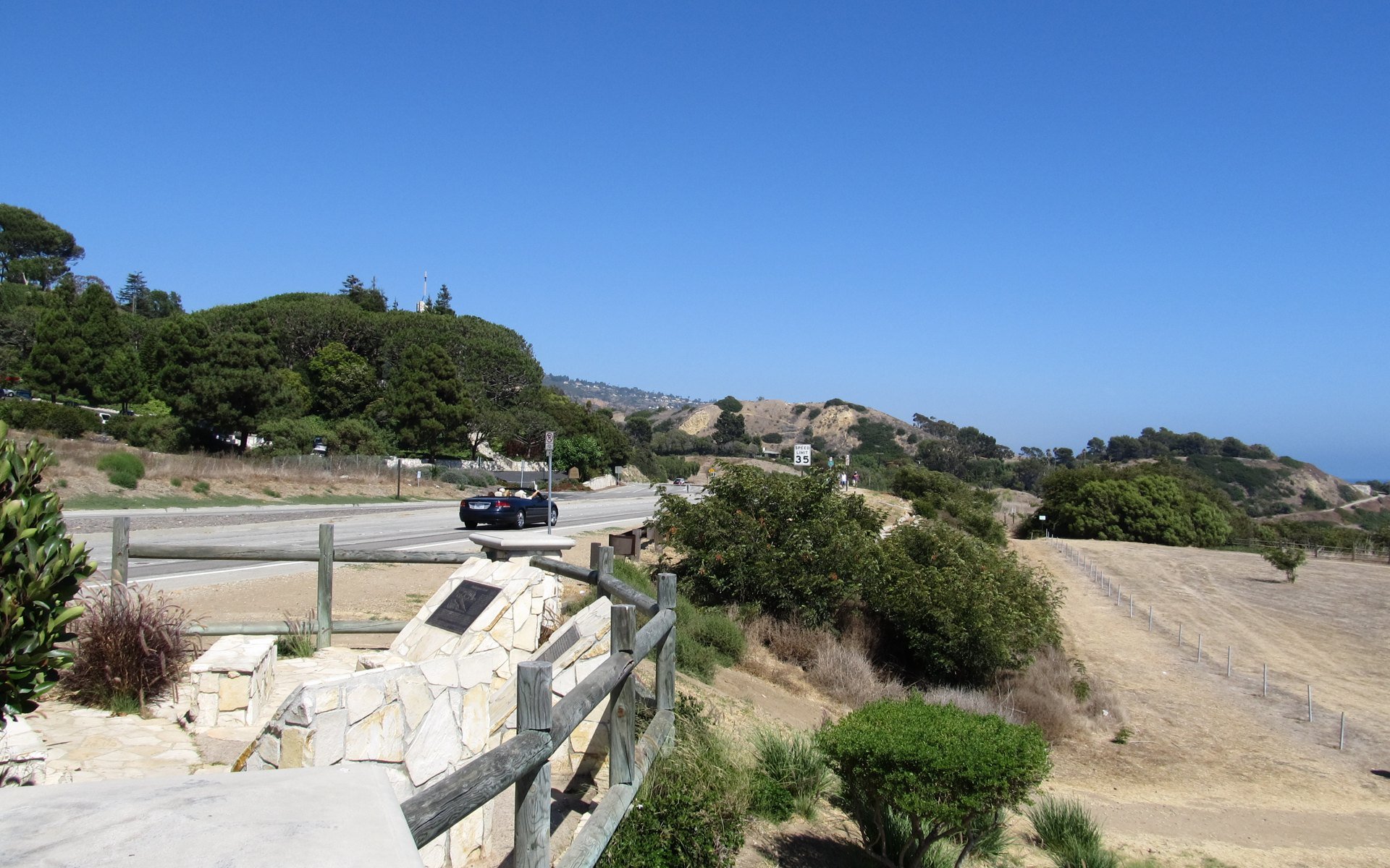 Coastal road, hillside development and walking access in Rancho Palos Verdes, photographed in 2011