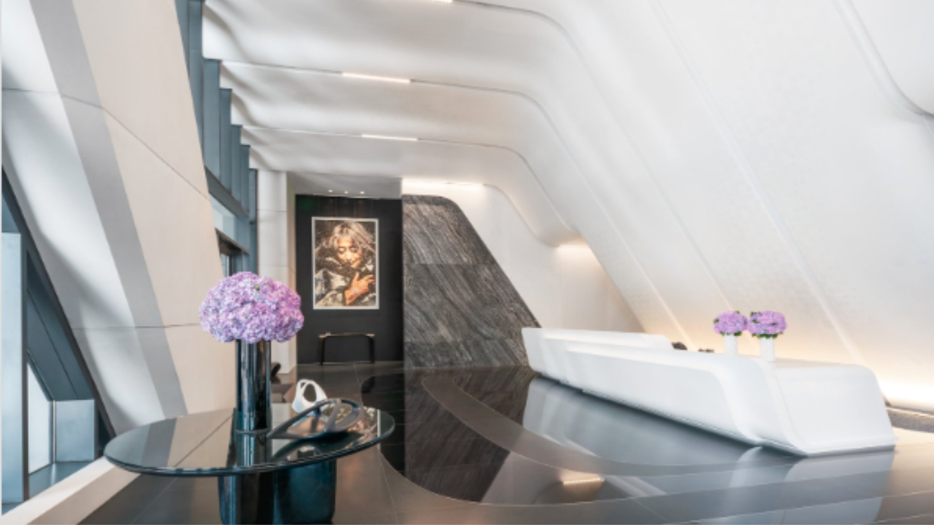 David Beckham's penthouse at One Thousand Museum tower in downtown Miami