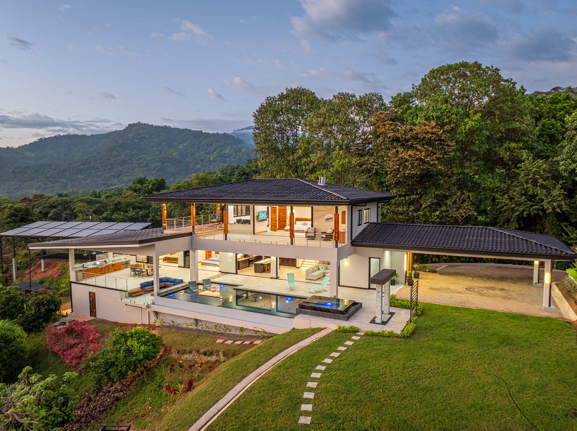4 ACRES – 3 Bedroom Home “The Crystal Shire” With Wide Ocean View, Creek, Solar Power, Fine Craftsmanship, Self Sufficiency!!