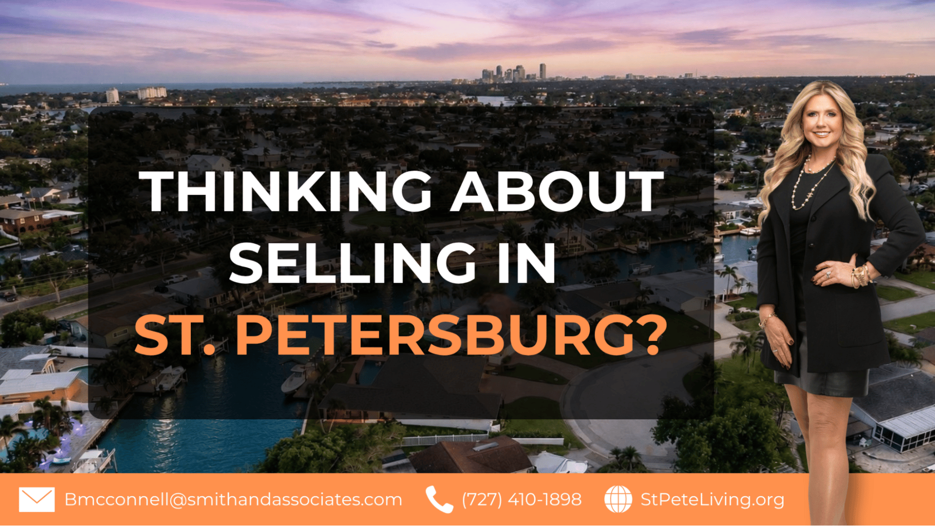 St. Petersburg home-selling graphic with Becky McConnell’s contact information.