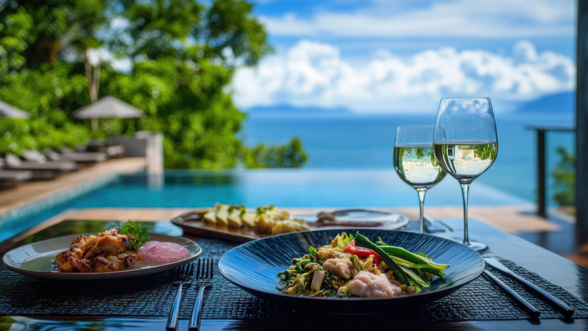 Gourmet oceanfront dining with infinity pool views in Miami - The Edit Real Estate