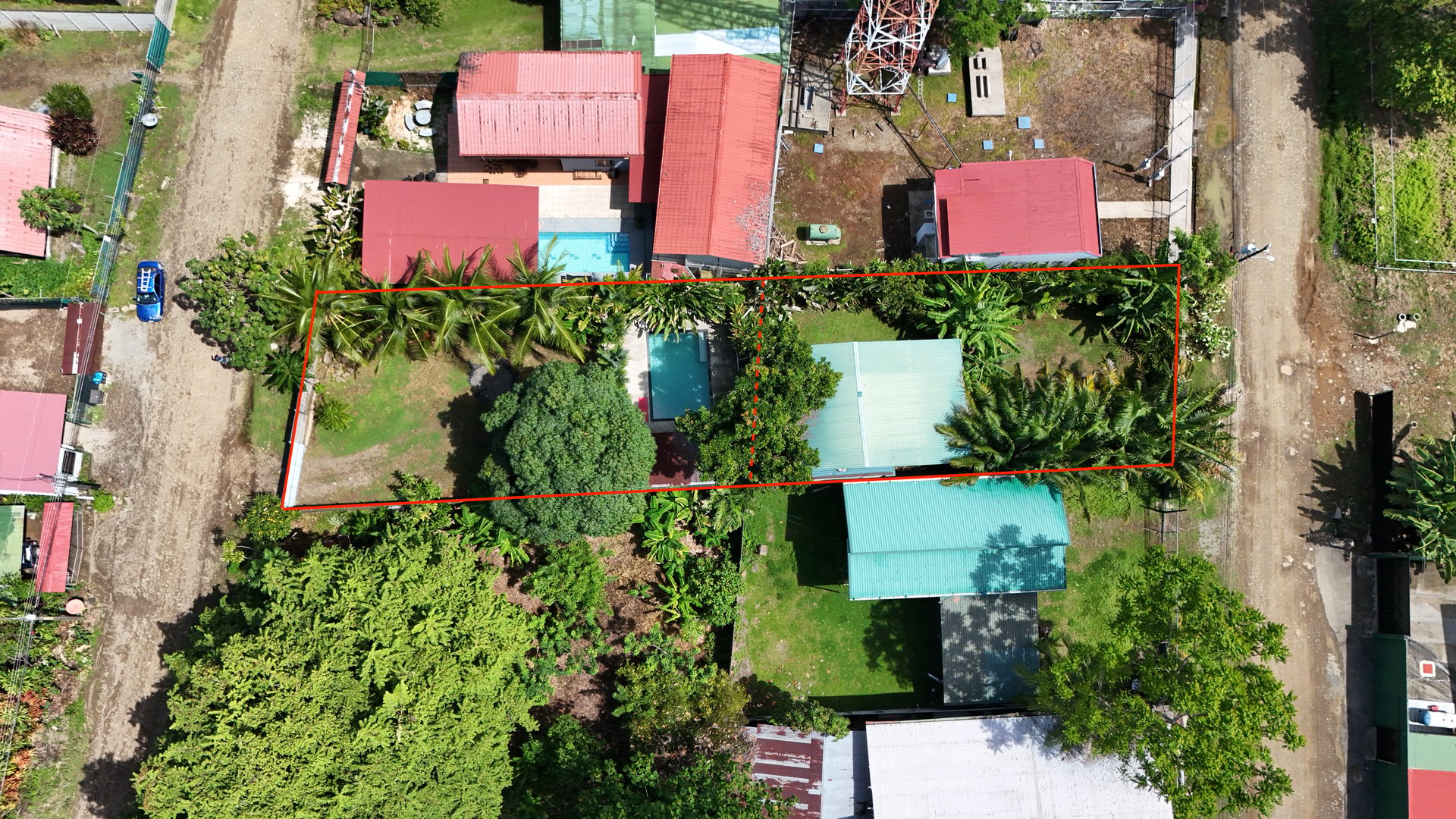 2 Commercial Property in the Heart of Uvita with an existing Home.  