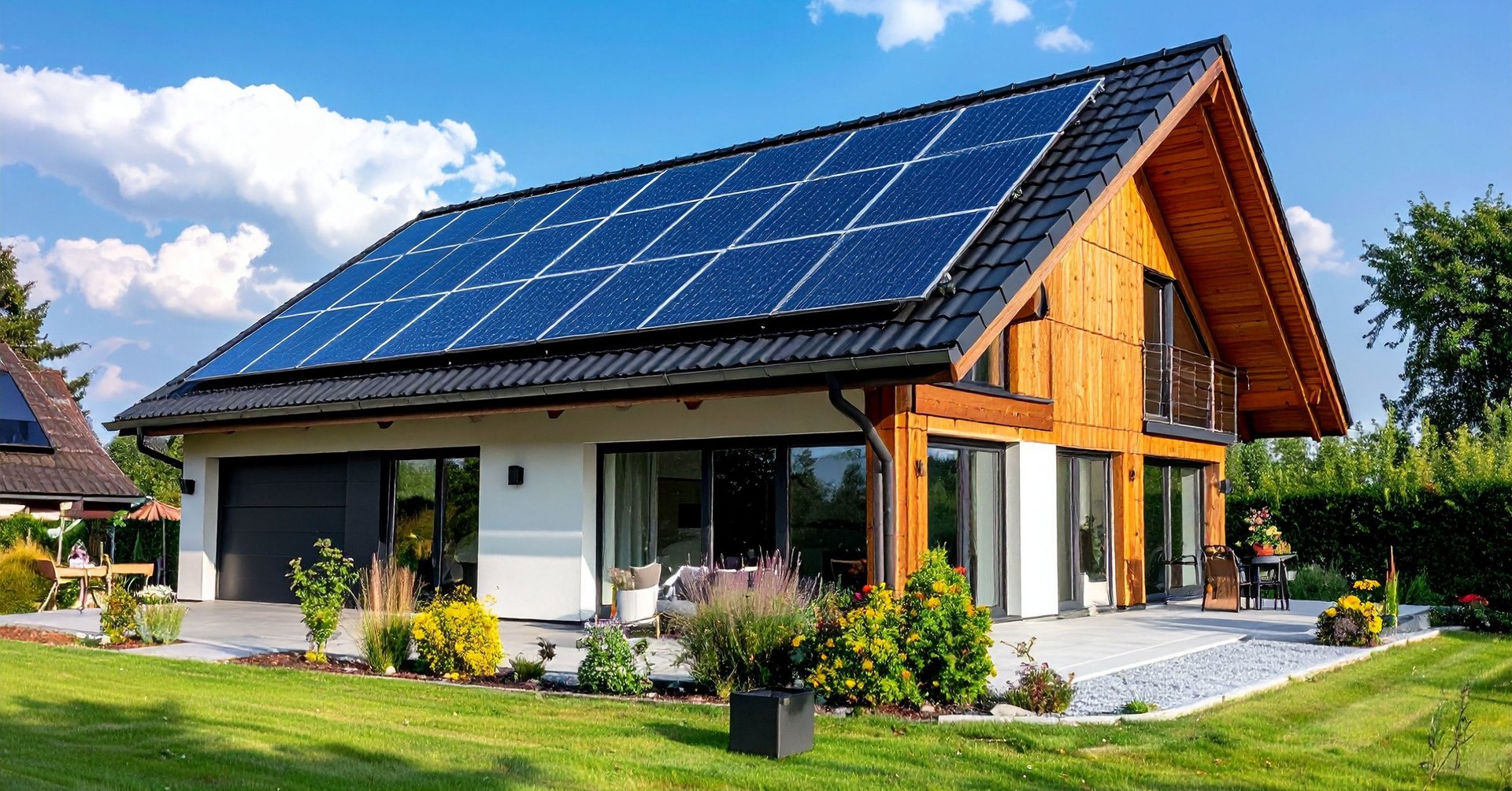 Western suburbs home with solar panels and clear sky representing energy savings