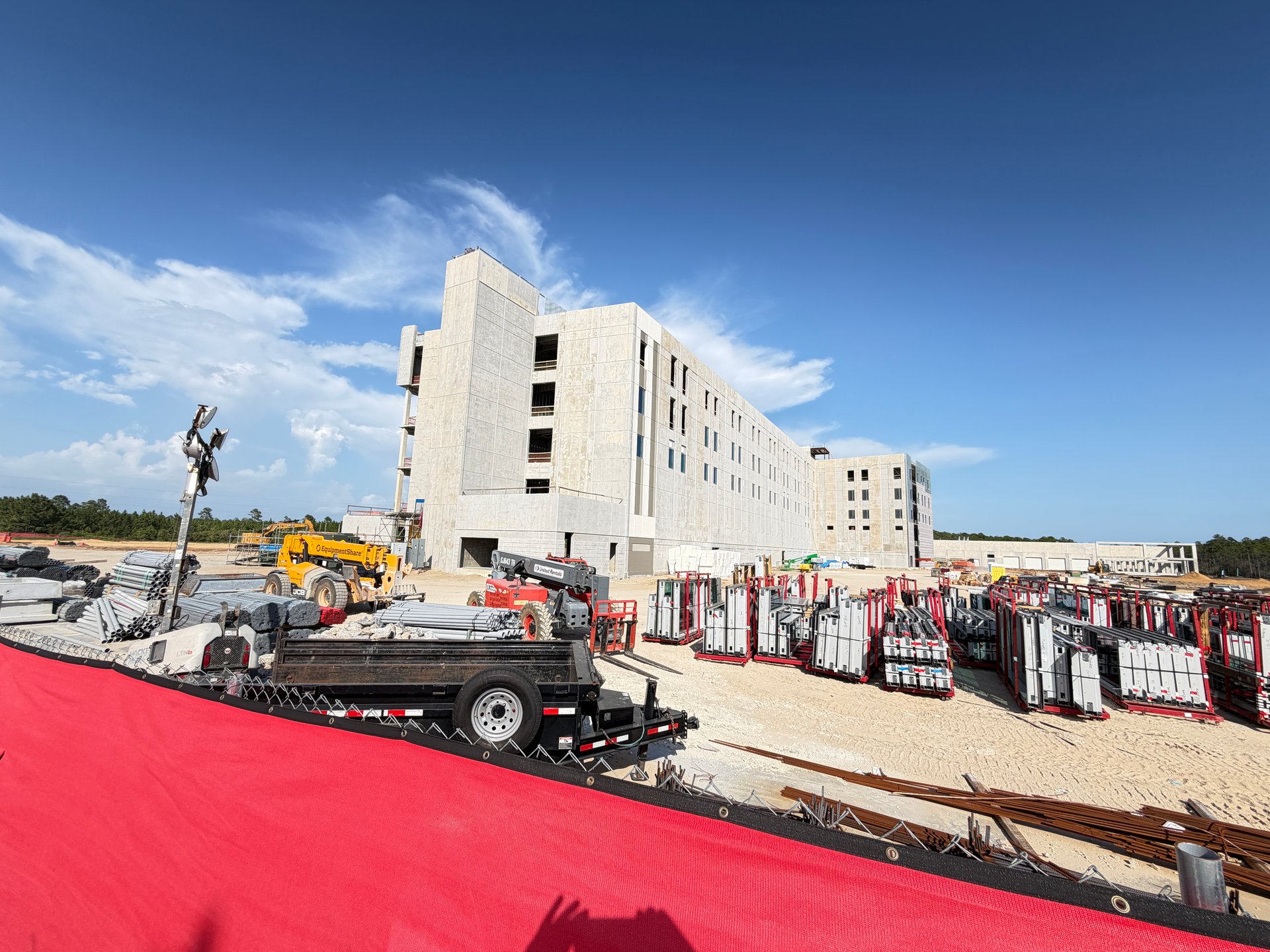 FSU Health 100-bed hospital construction near Highway 79 in Panama City Beach