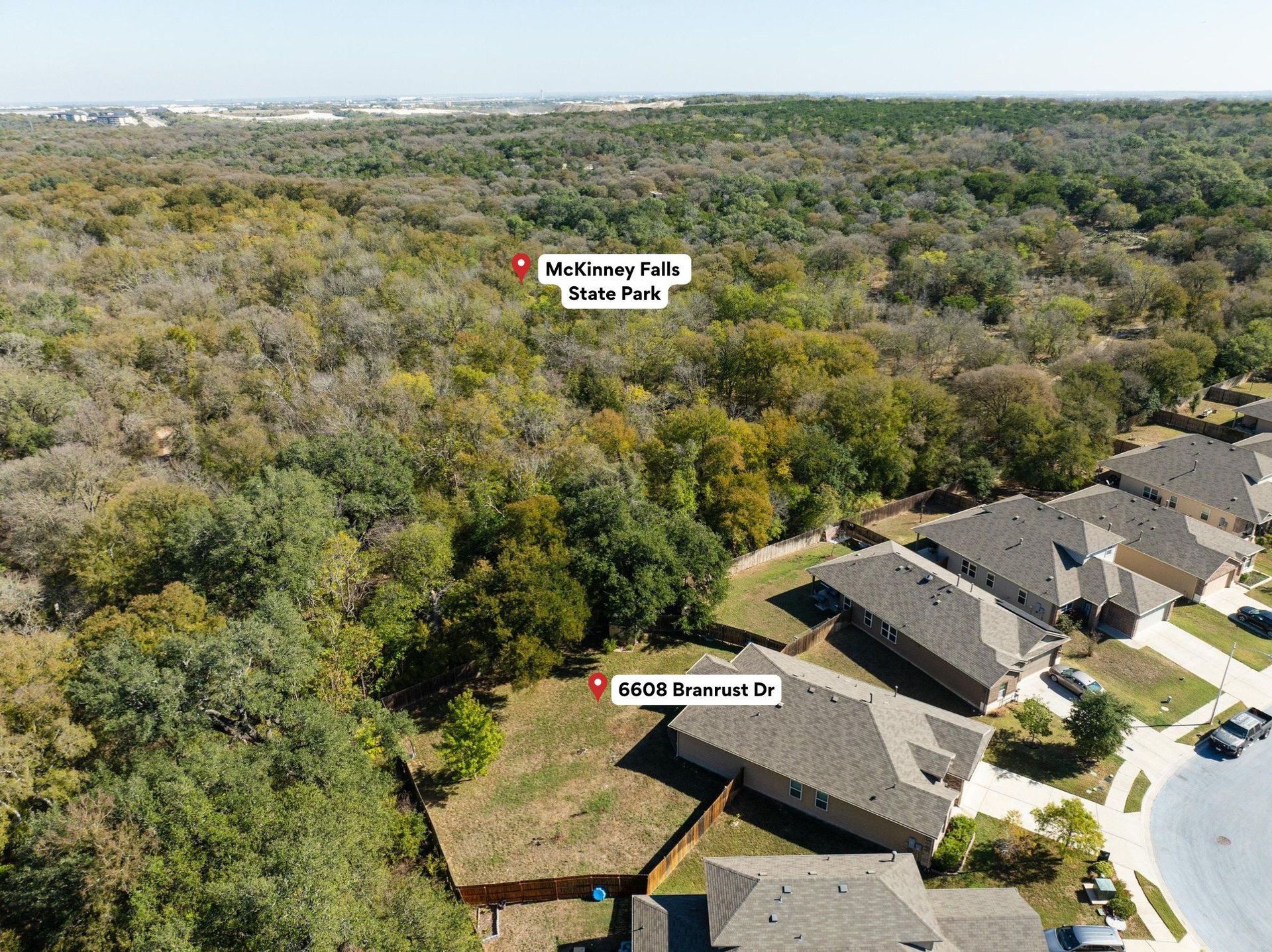 Rare 0.302-Acre Cul-de-Sac Gem Backing to McKinney Falls State Park | Largest 1-Story Plan