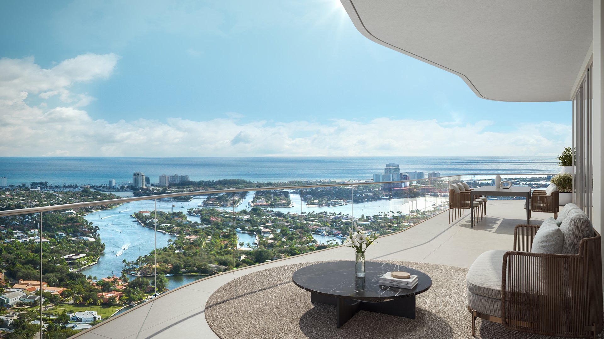 Andare Residences tower exterior rendering, Fort Lauderdale