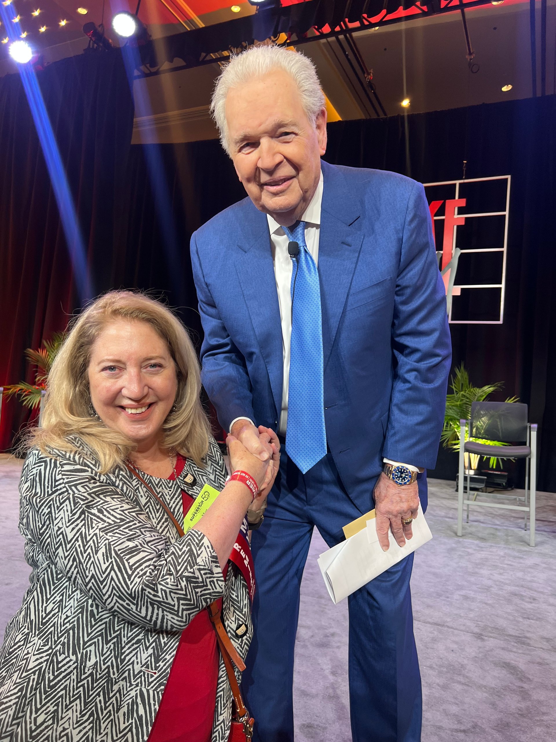 Meg with Mike Ferry at his Superstar conference in Las Vegas