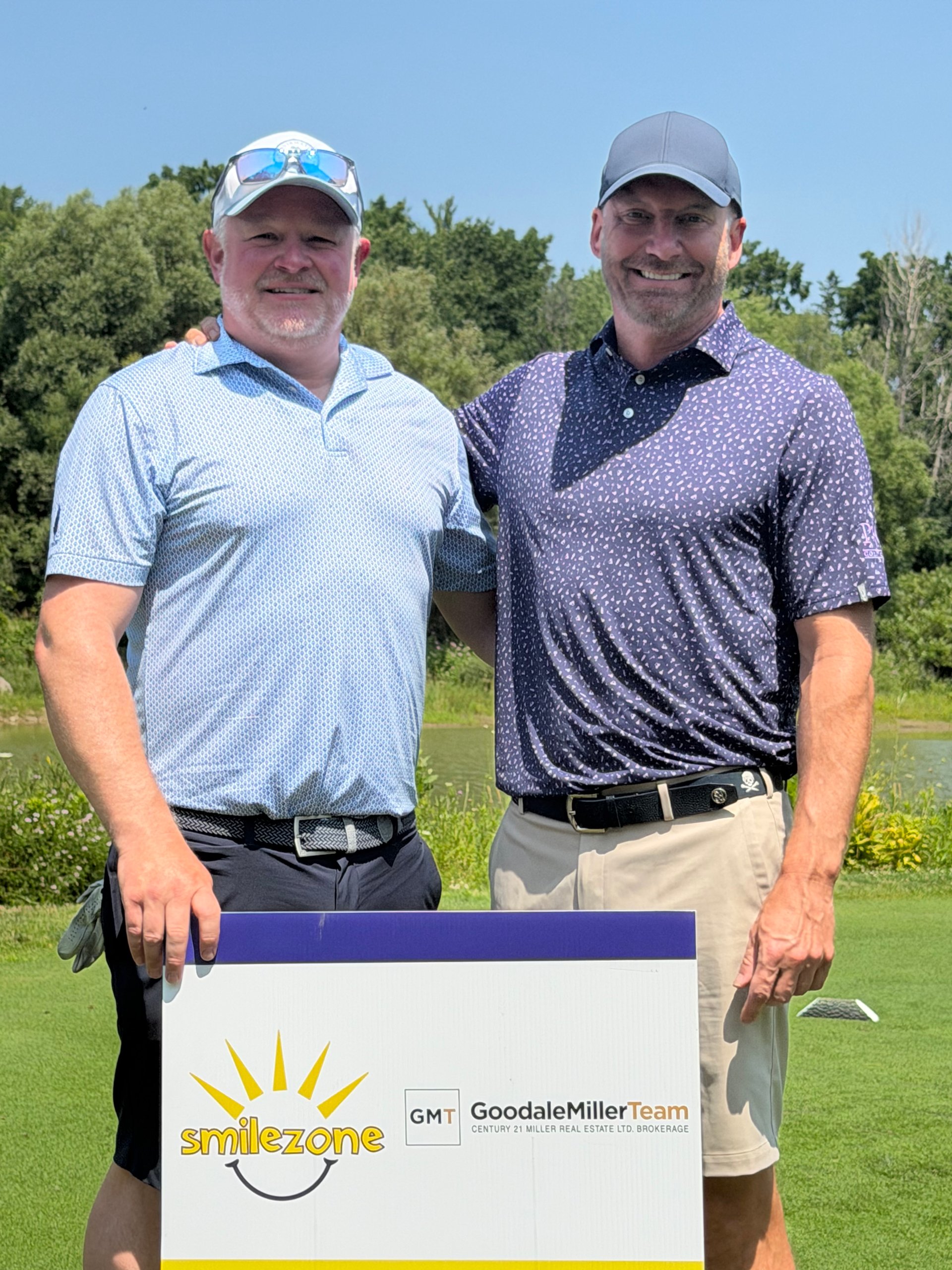 Ryan Maunula and Kieran McCourt on golf course