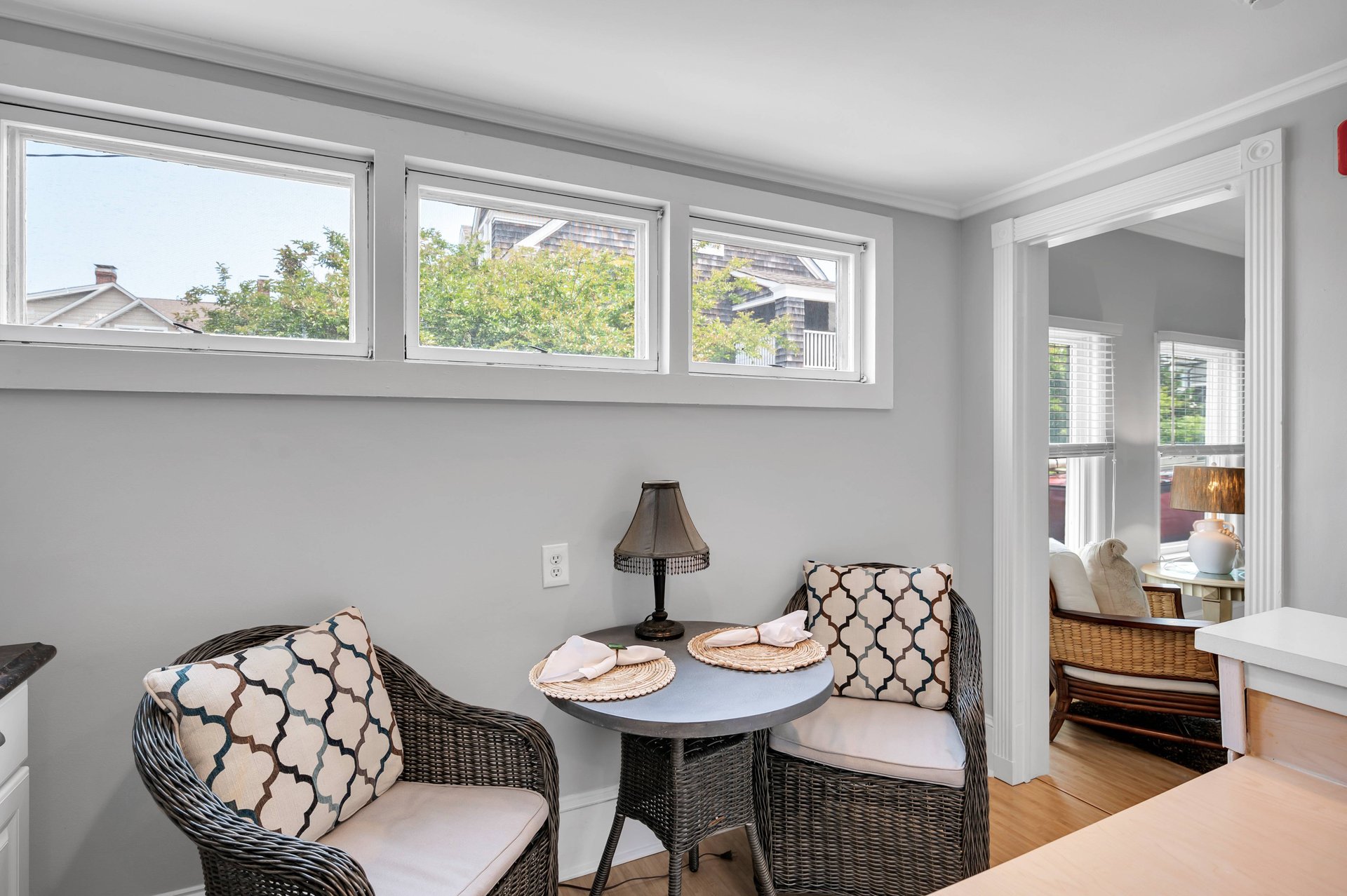 Beautiful Well Design on the First Floor With Outside Deck
