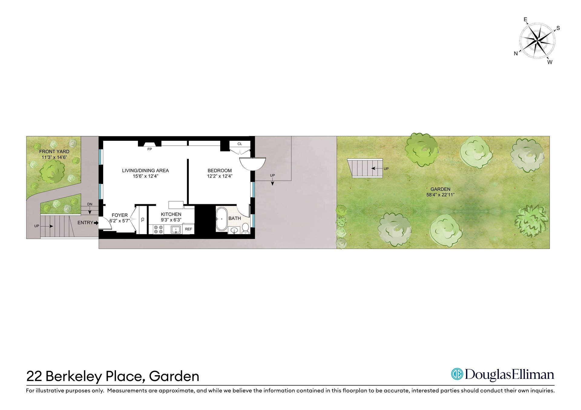 22 Berkeley Place, Garden Apt. - Park Slope - Brooklyn