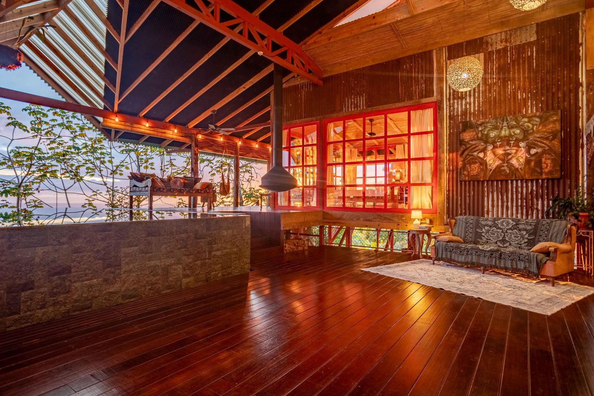 A Handcrafted Residence Immersed in Nature Above the Canopy Ocean View Architectural Home