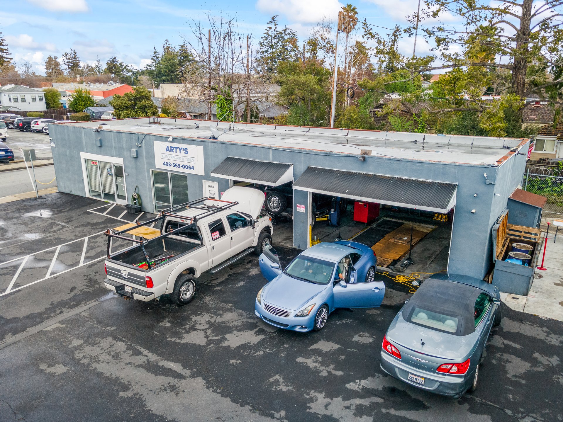 1,800 SF Auto Repair Bldg. For Sale in Campbell