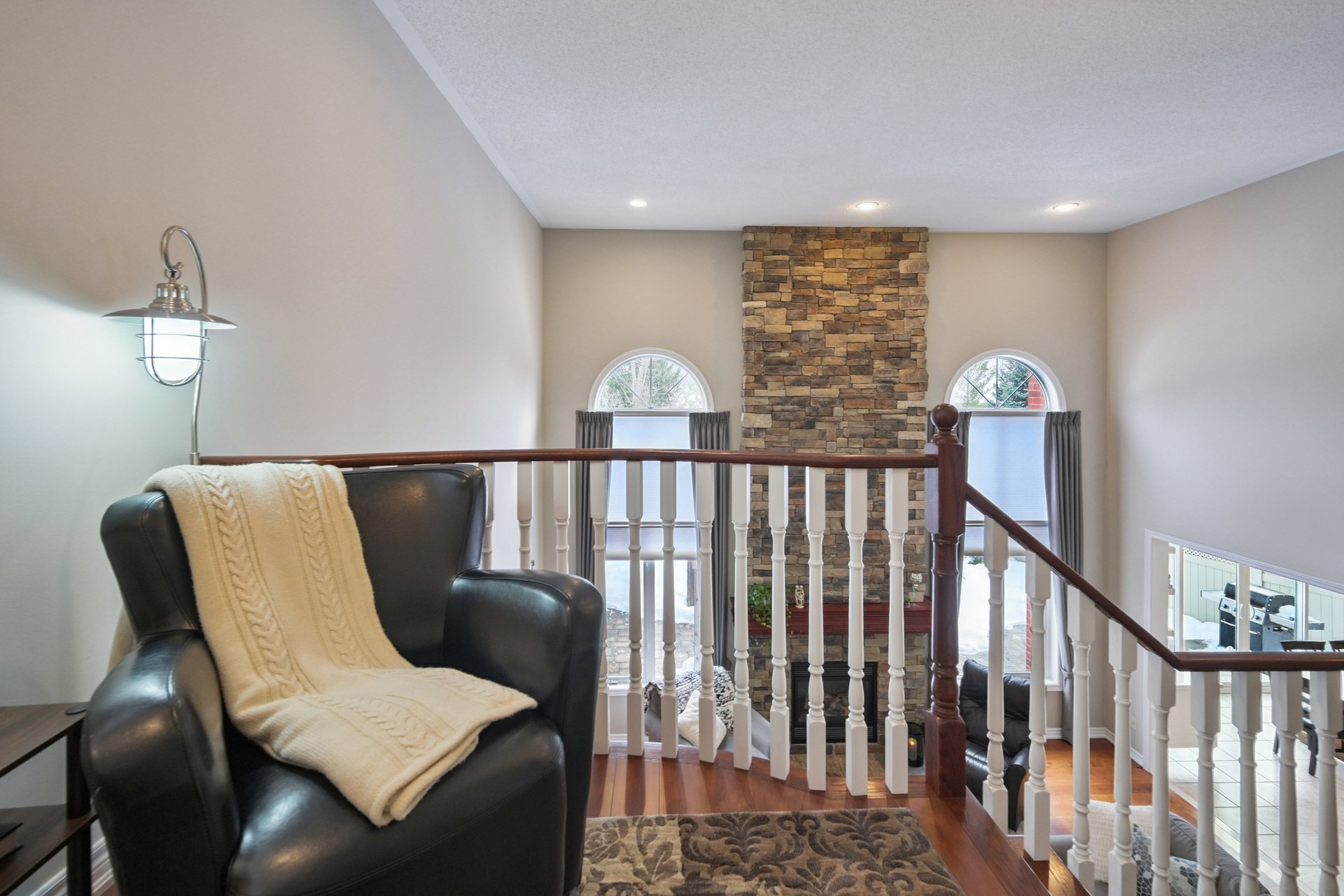 Resort-style yard backing onto lush ravine