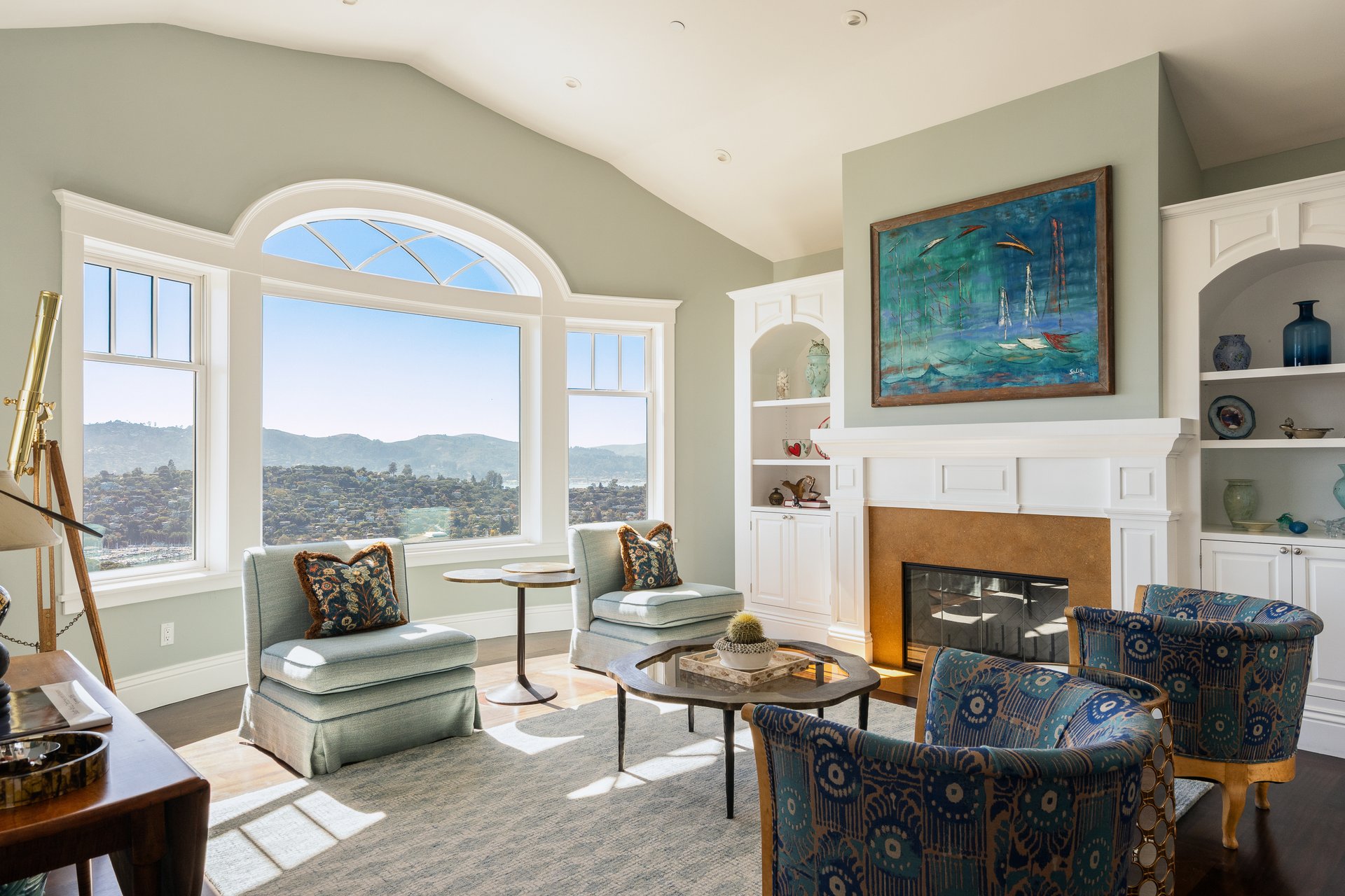 Exceptional East Coast-Inspired Estate with Sweeping Views of San Francisco and the Golden Gate Bridge