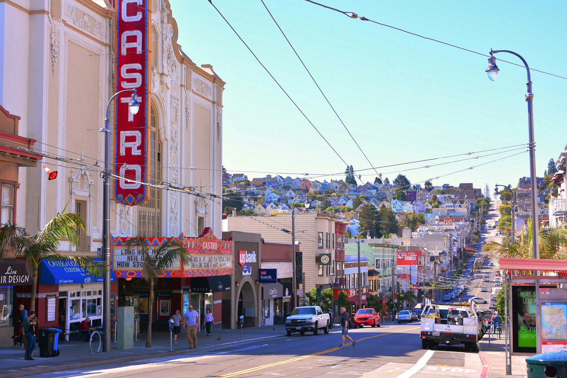 Castro Theatre and Castro Street in San Francisco