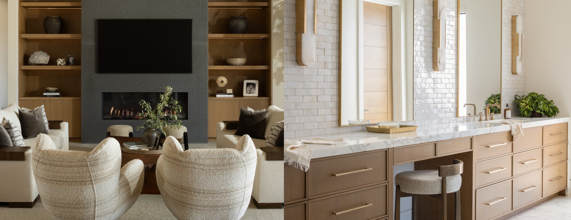 Living room and kitchen interiors of a luxury San Diego home sold outside the open market