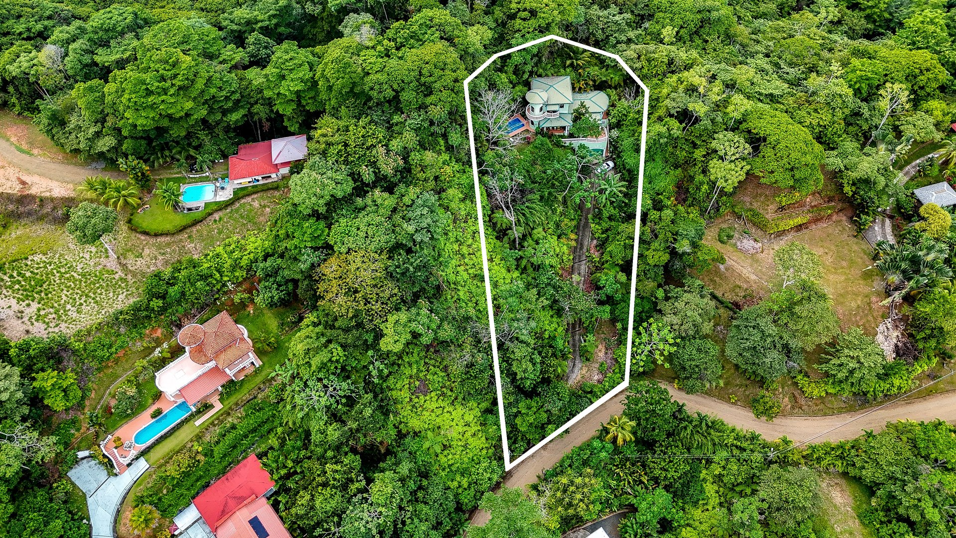 Ocean View Home for Sale in Ojochal with Pool & Jungle Views