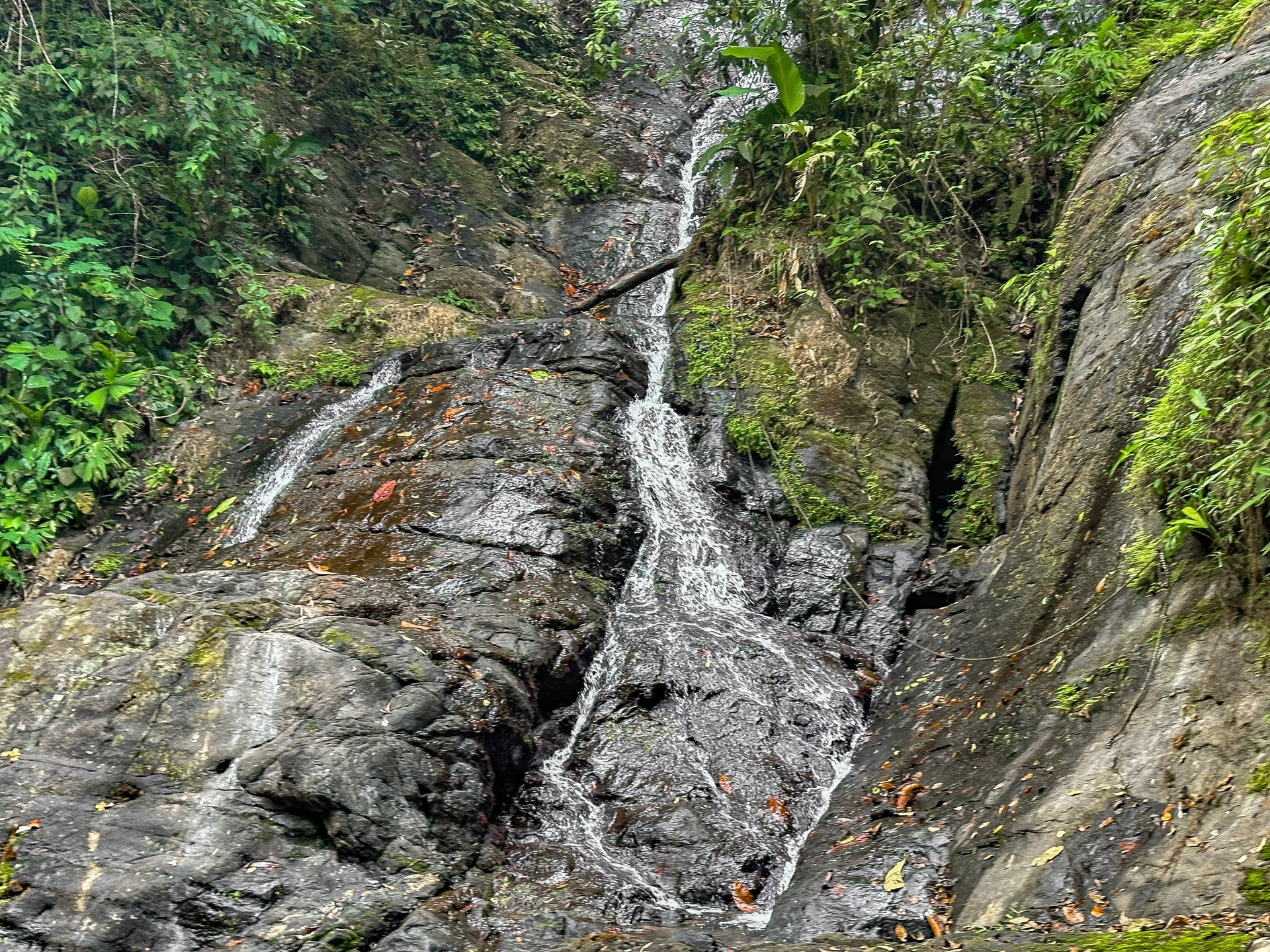 Jungle, Mountain & Valley View Lot with Two Large Plantels, Bordering a Crystal Mountain River with Swimholes & a Waterfall