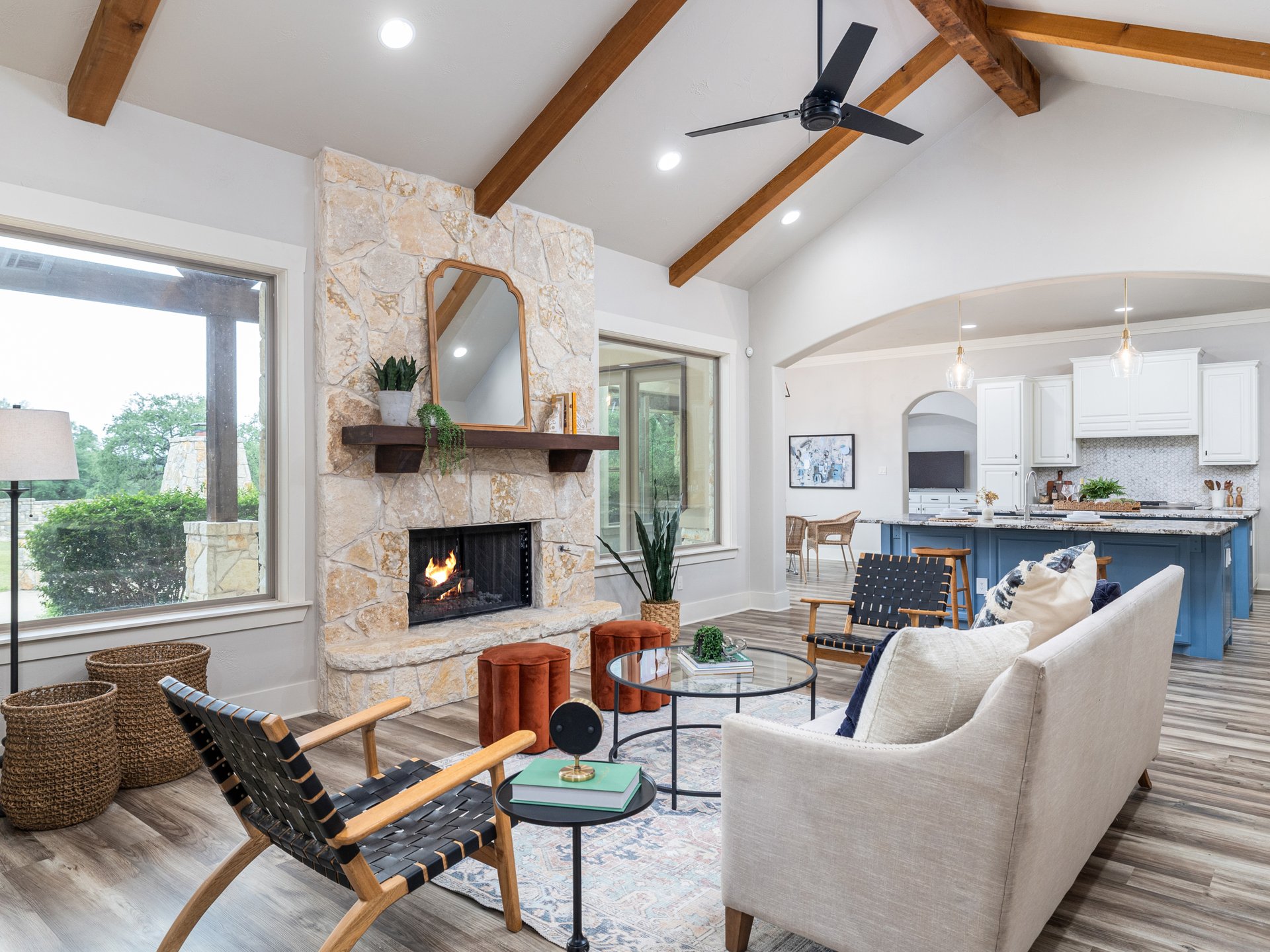 Private 1-Acre Retreat in Beltorre | Single-Story Gem w/ Dual Islands + Outdoor Fireplace