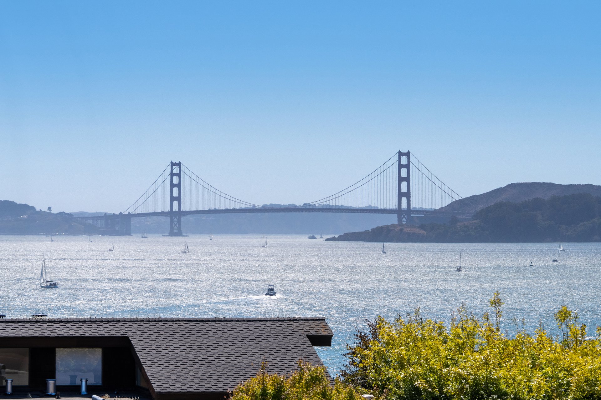 Picturesque Views of Angel Island and the Golden Gate Bridge