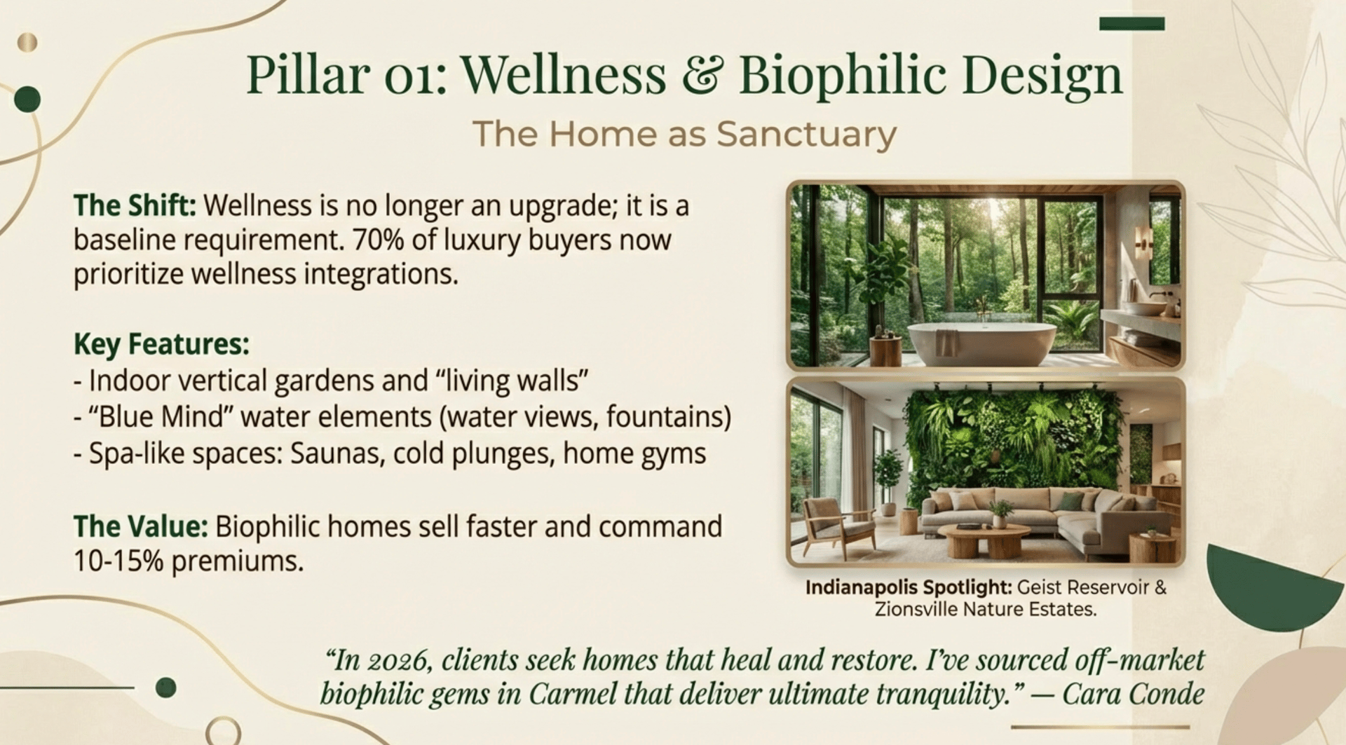 Luxury modern exterior 2026 Indianapolis biophilic home large windows stone facade natural light contemporary design Carmel Zionsville estate