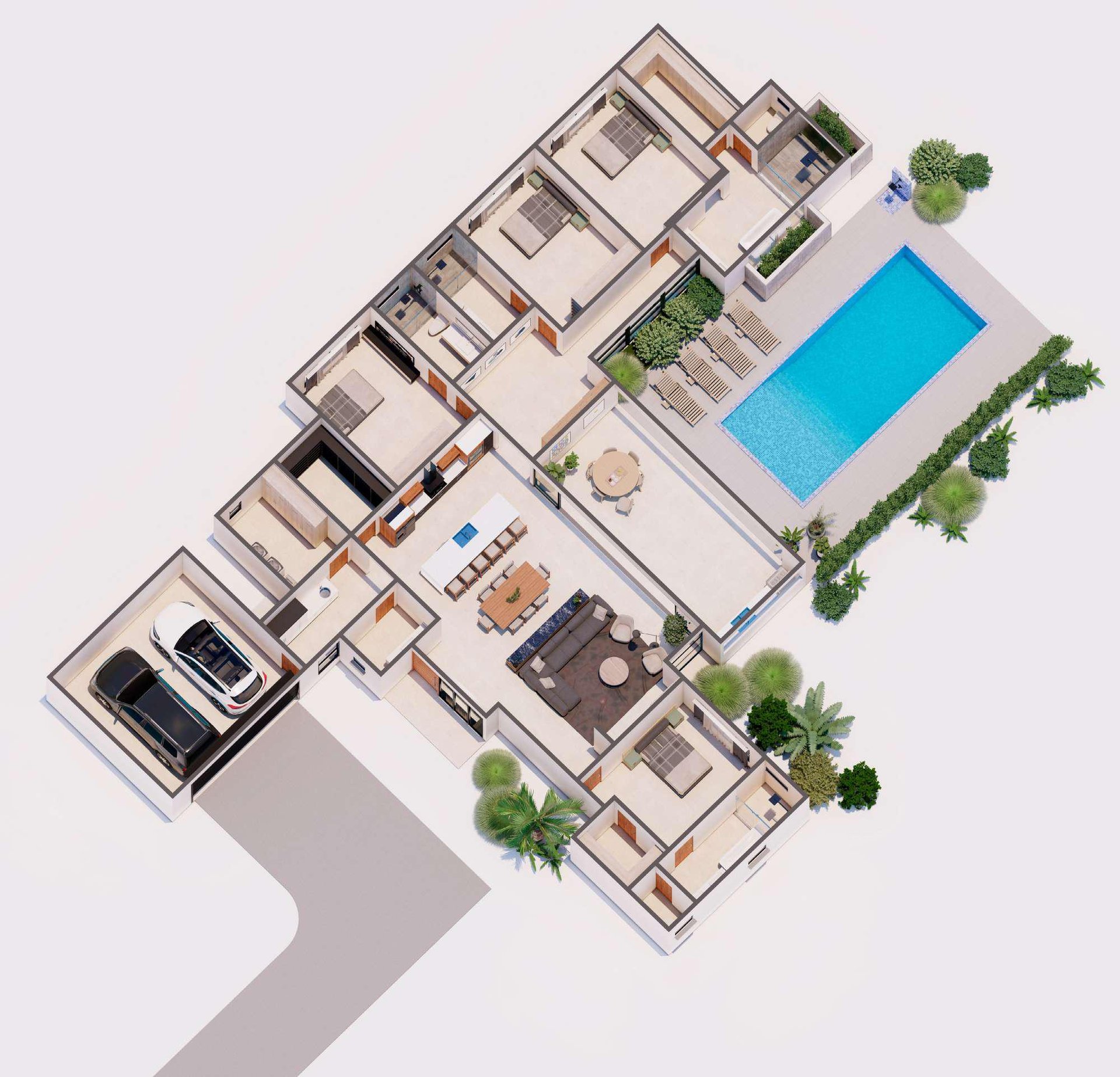 Sanara Phase II, Deluxe 3BR/3.5BA | Discover an exclusive community featuring contemporary and tropical coastal luxury homes!