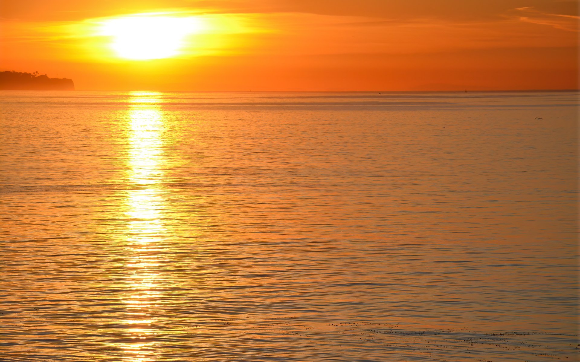Sunrise over the Pacific photographed from Terranea Resort in January 2018