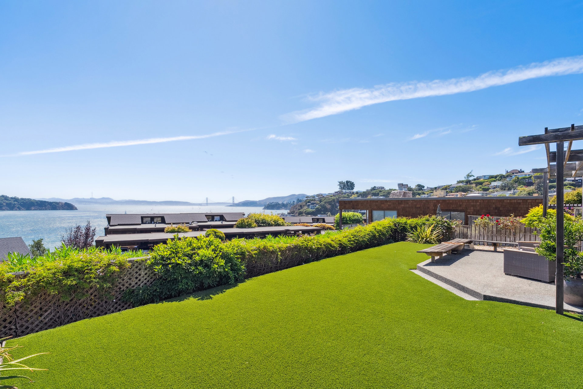 Picturesque Views of Angel Island and the Golden Gate Bridge