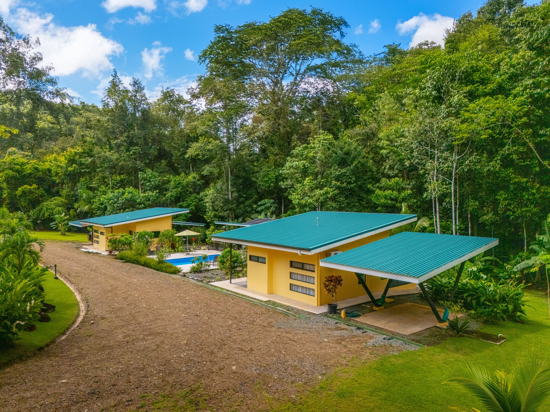 Tropical Family Compound | Luxury Home, 2 Villas, River & Cascades - 2.3 Acres