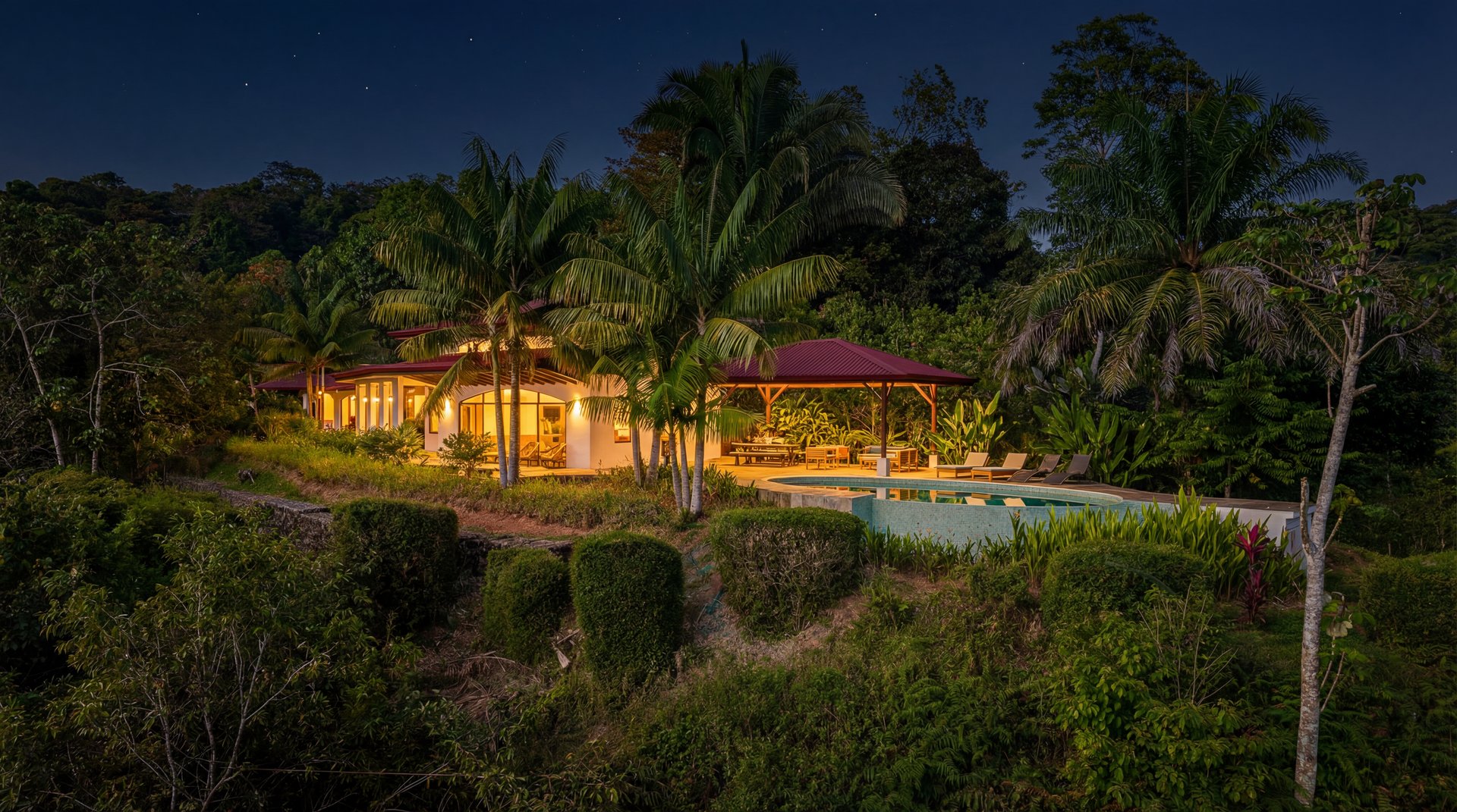 Sunset Ocean View Home on 2.6 Acres Platanillo
