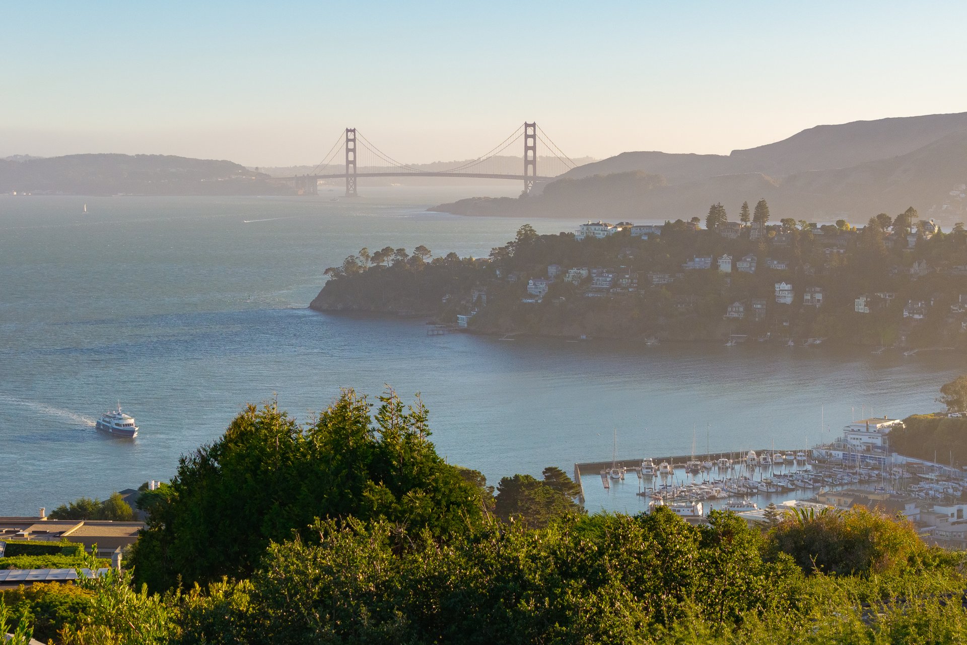 Exceptional East Coast-Inspired Estate with Sweeping Views of San Francisco and the Golden Gate Bridge