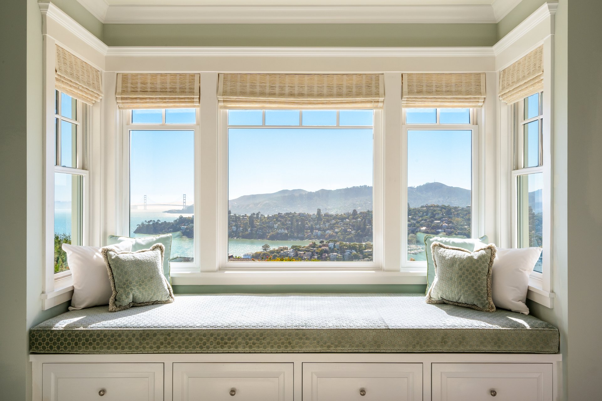Exceptional East Coast-Inspired Estate with Sweeping Views of San Francisco and the Golden Gate Bridge