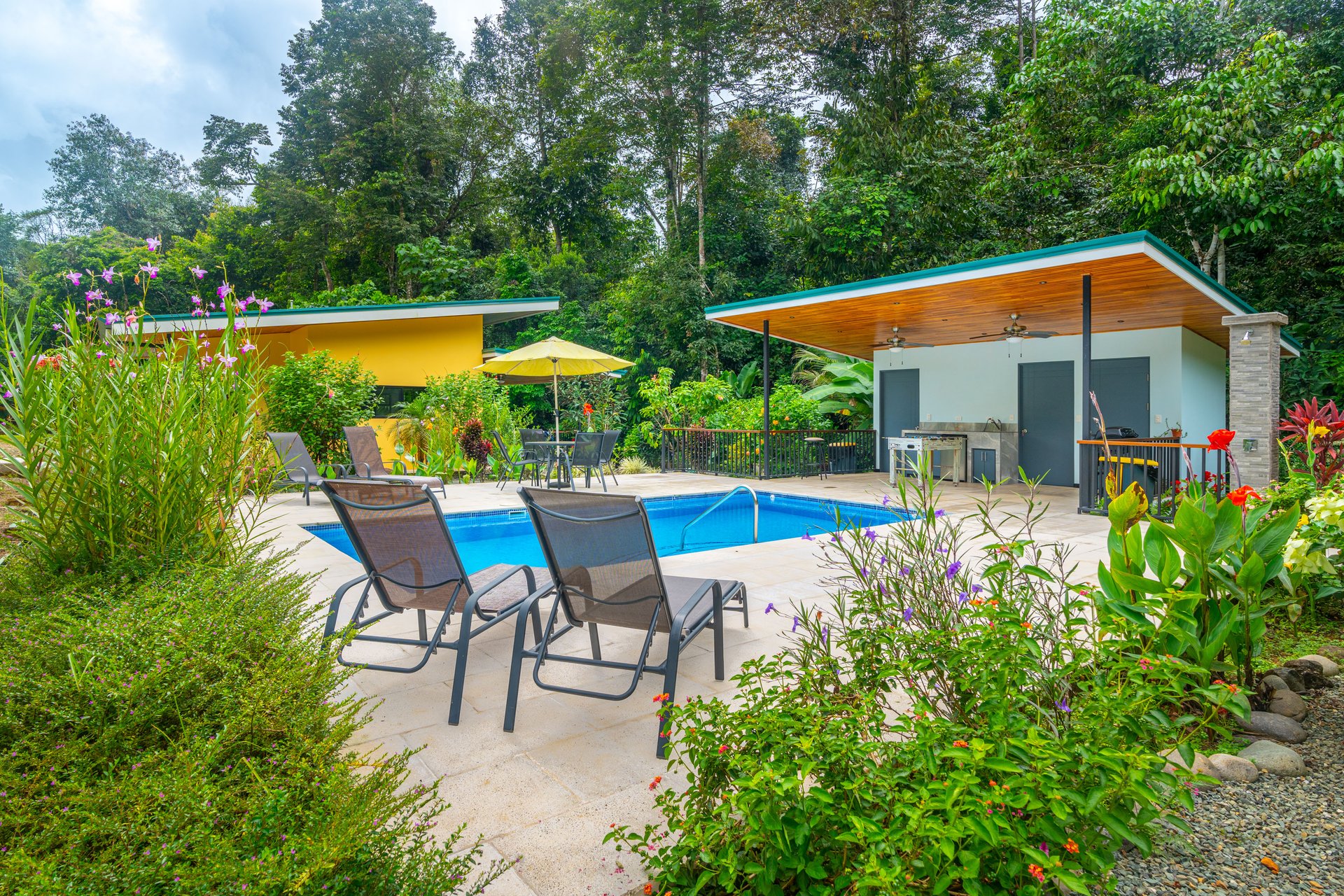Tropical Family Compound | Luxury Home, 2 Villas, River & Cascades - 2.3 Acres
