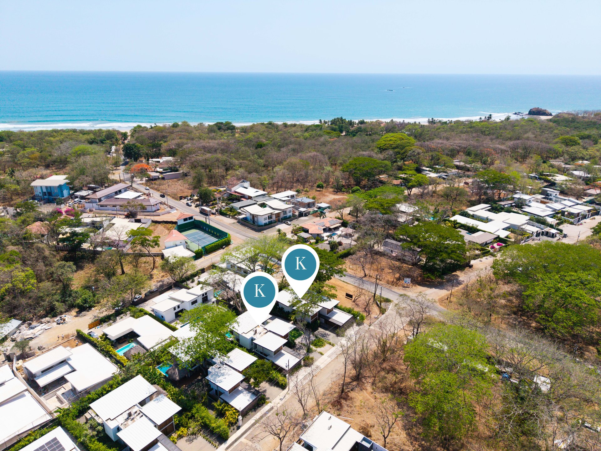 Grande Salvaje Estate (house 1 & 2) | 2 Modern homes, just steps to the famous surf break in Playa Grande!