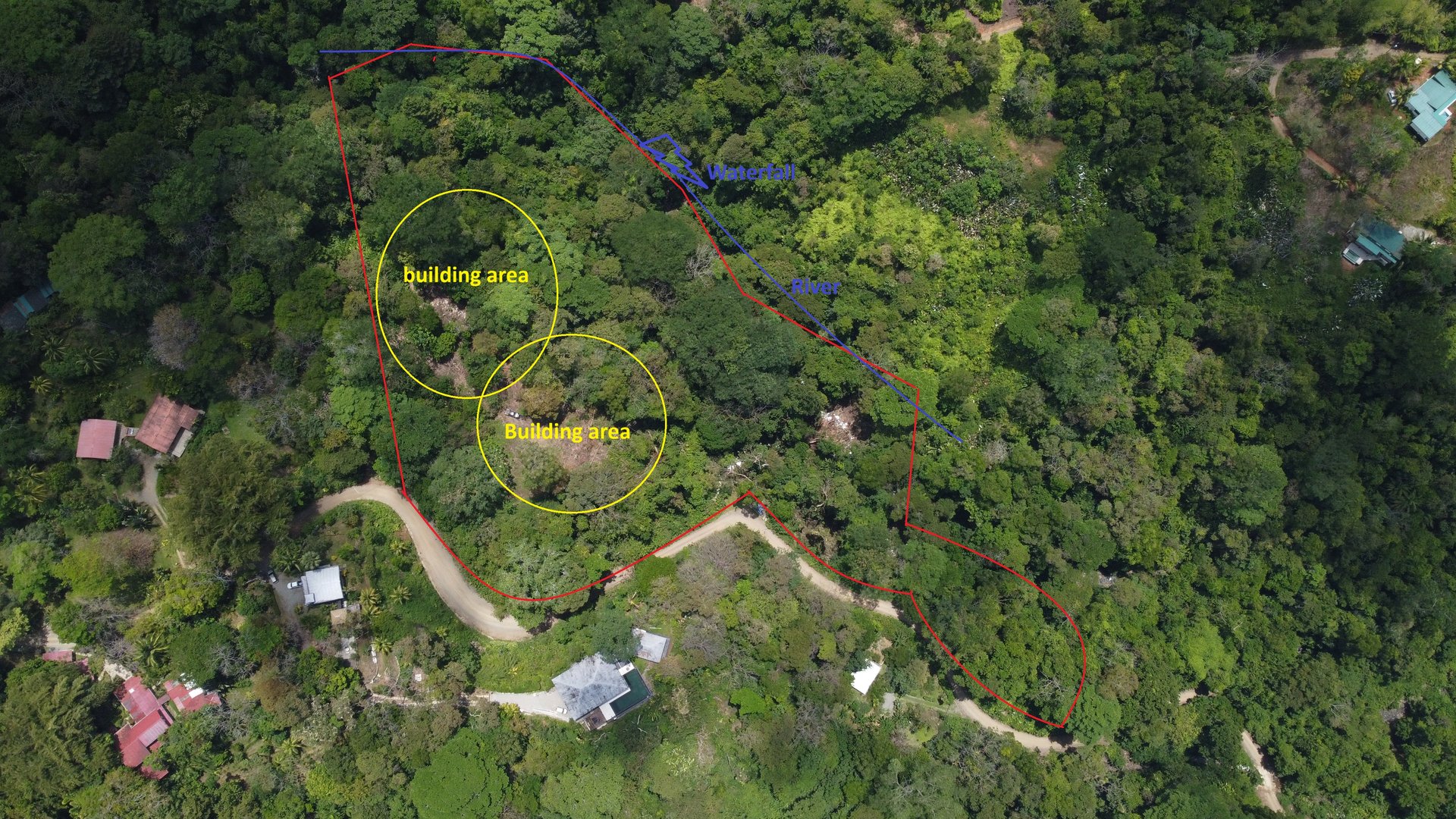 Ocean View Estate Lot with Private Waterfall – Uvita