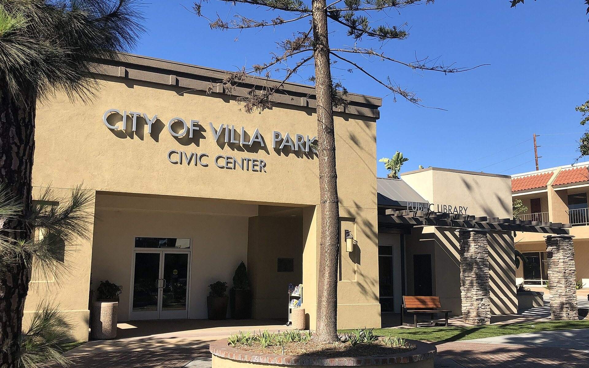 Villa Park Civic Center beside Santiago Boulevard