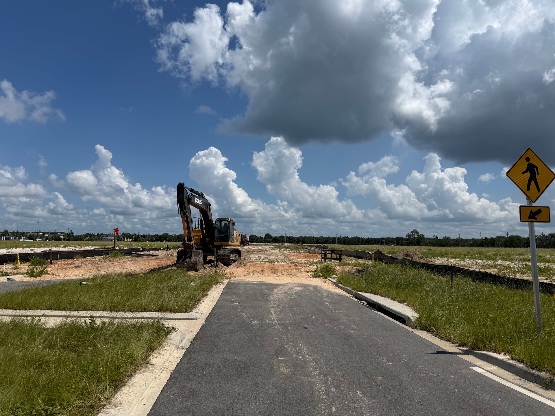 Pier Park City Center road and infrastructure construction near Topgolf in Panama City Beach
