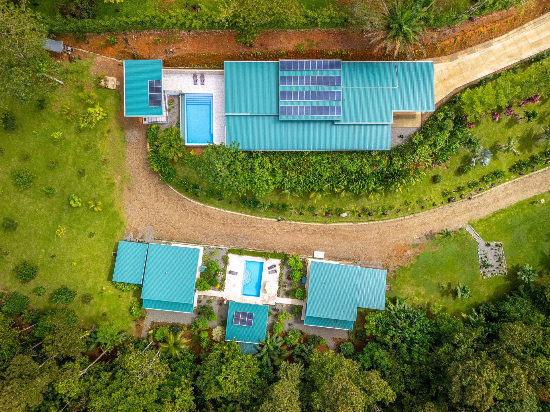 Tropical Family Compound | Luxury Home, 2 Villas, River & Cascades - 2.3 Acres