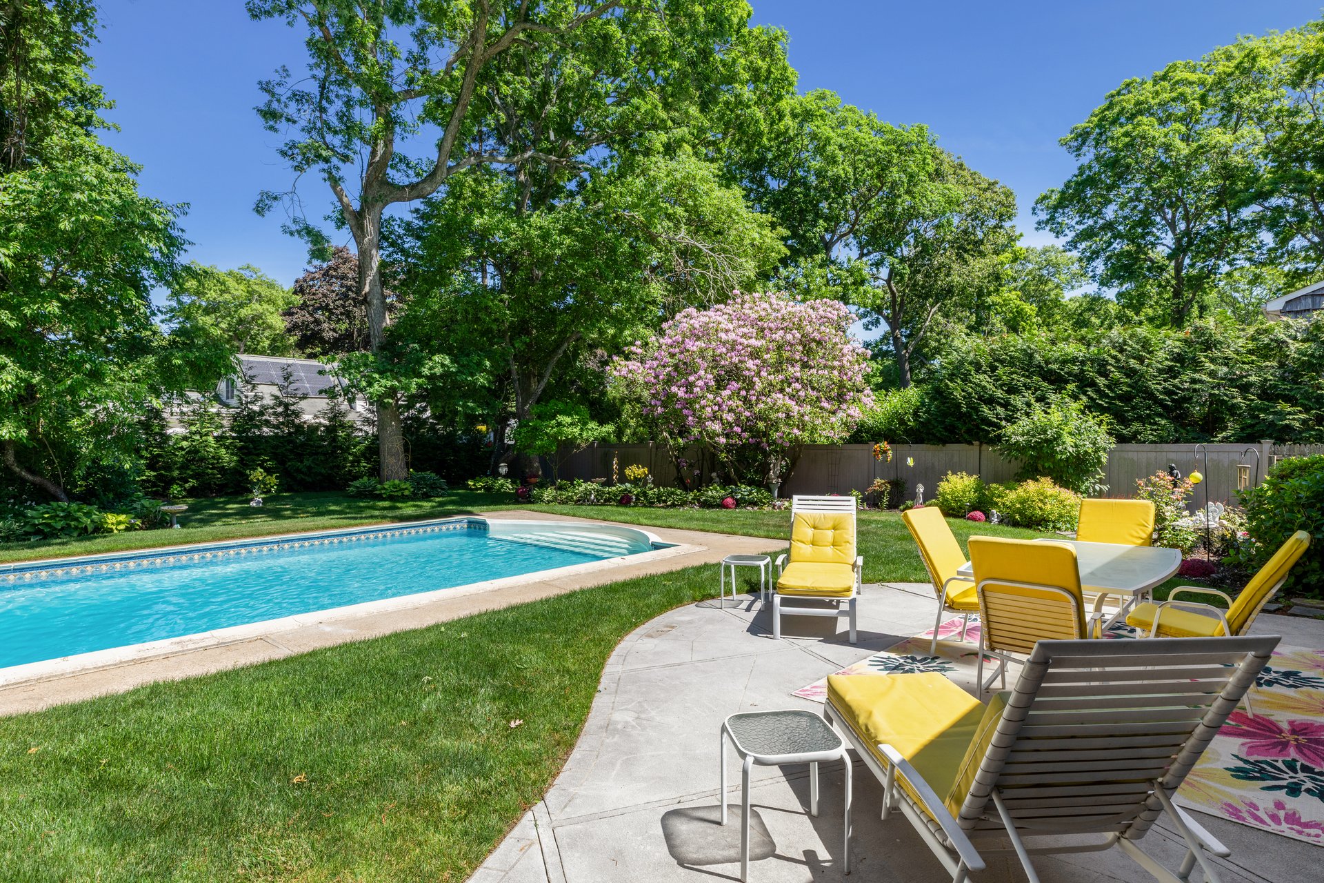 A Quiet Village Setting with a Pool at Its Center