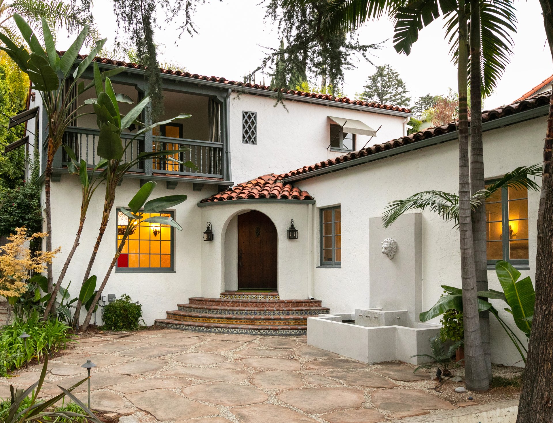 Sequestered Spanish Colonial Revival North of the Boulevard 