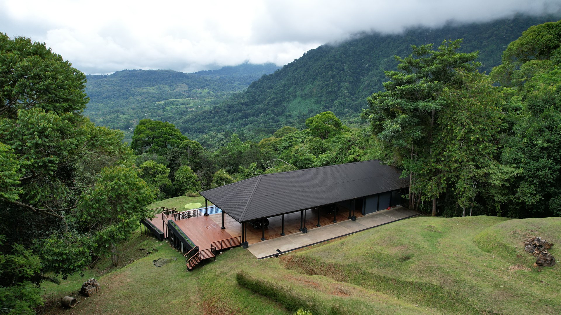 Mountain Estate with Waterfall View & Partial Ocean View, Commercial Kitchen, Gym, Massive Saltwater Pool & 4 Building Sites