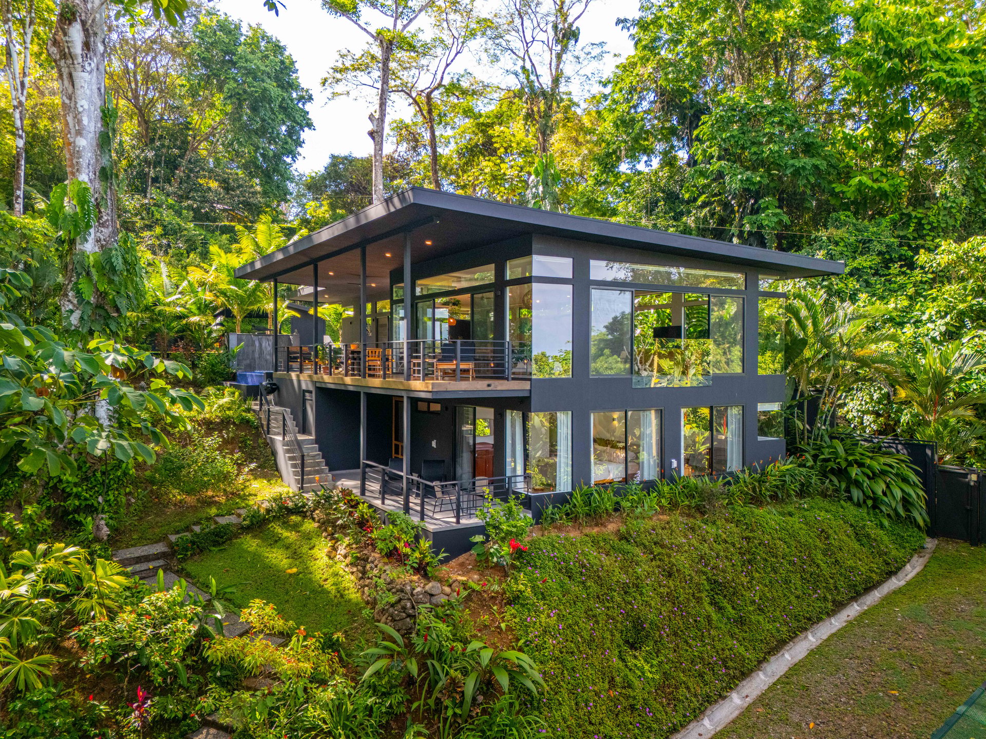 Escaleras Modern Elegance with Ocean Window Views and Jungle Tranquility, Dominical Costa Rica