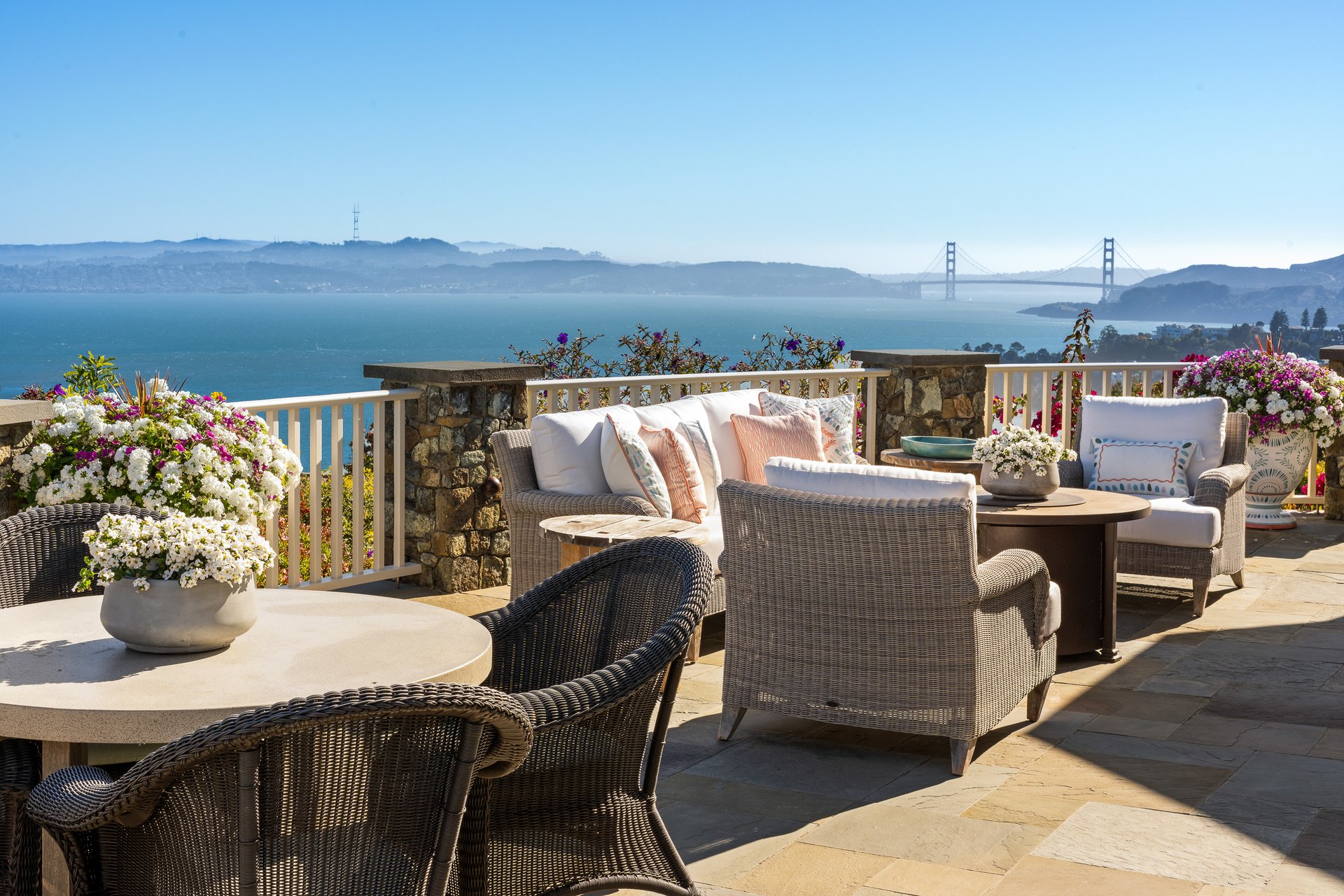 Exceptional East Coast-Inspired Estate with Sweeping Views of San Francisco and the Golden Gate Bridge