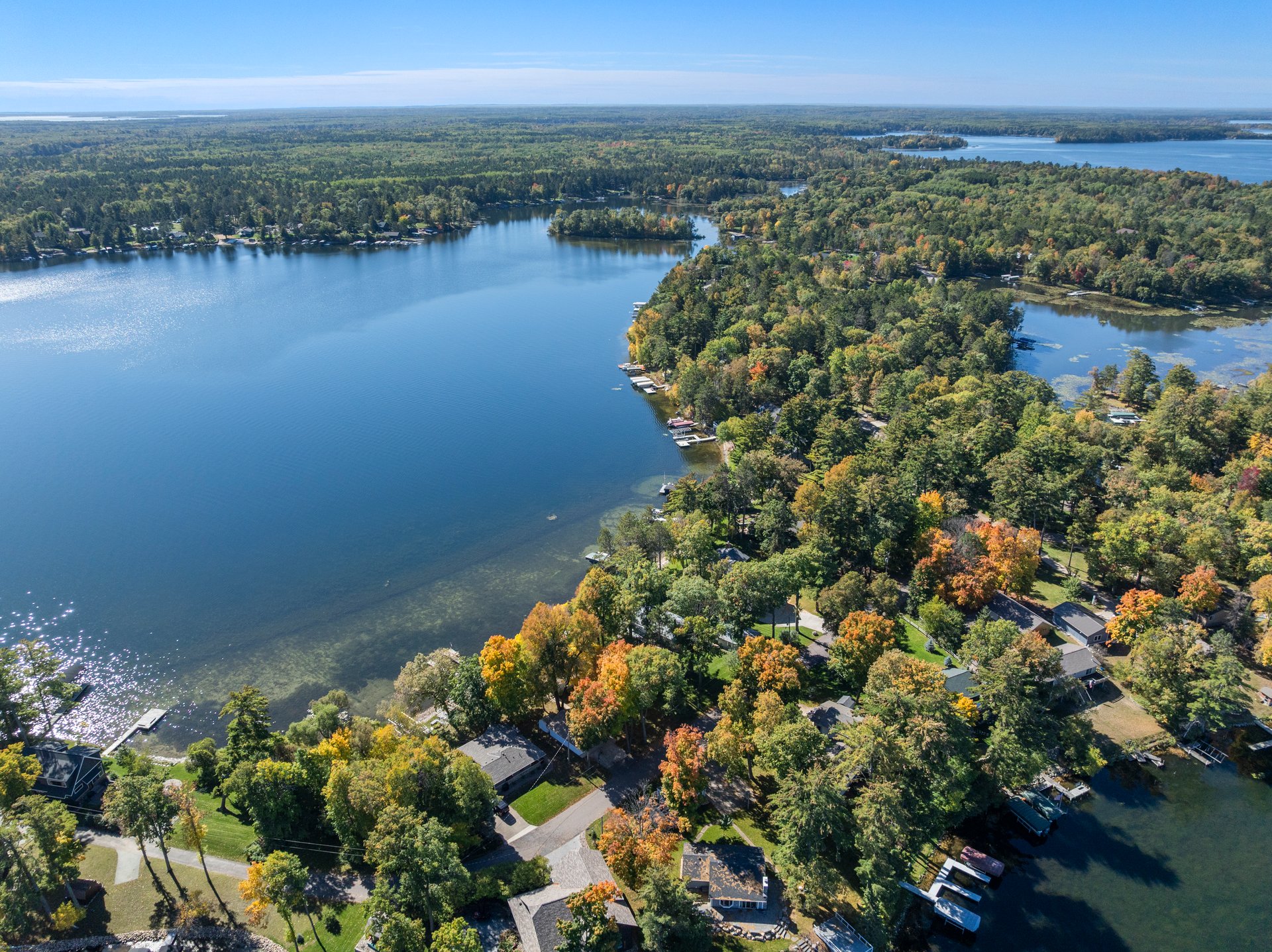 Charming, Southfacing Cabin with Sandy Beach on the Whitefish Chain