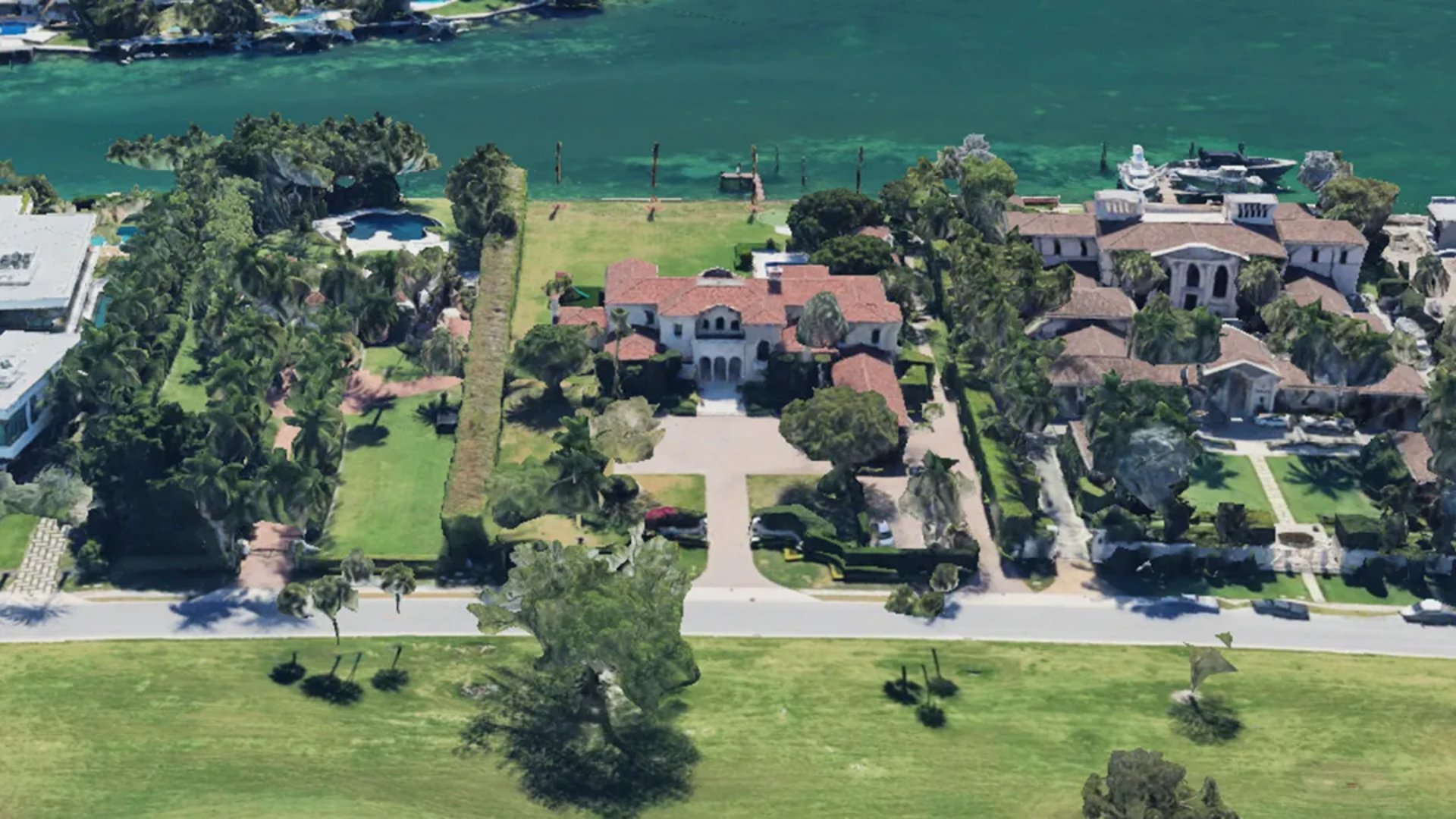 Jeff Bezos' private retreat on exclusive Indian Creek Island, Miami